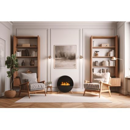 Planika - Камина на водна пара с дистанционно управление 72,9x65,3 см 125W/230V черен
