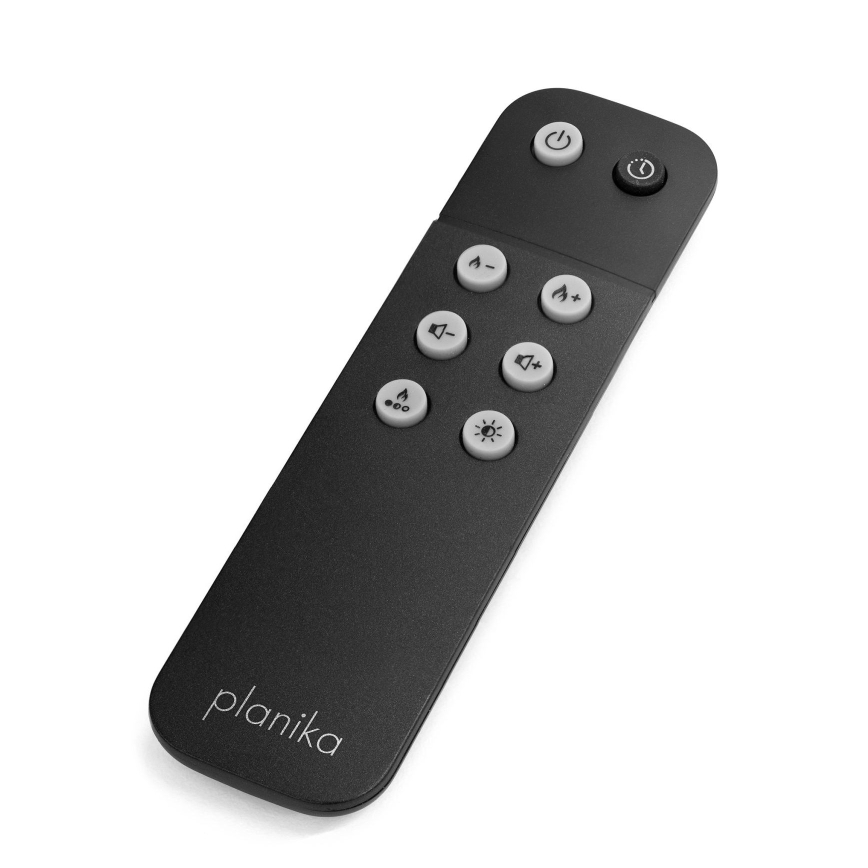 Planika - Камина на водна пара с дистанционно управление 72,9x65,3 см 125W/230V черен