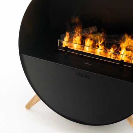 Planika - Камина на водна пара с дистанционно управление 72,9x65,3 см 125W/230V черен