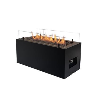 Planika - Екстериорен газ камина 41,4x69,8 см 10kW 1xAAA черен + защитно покритие