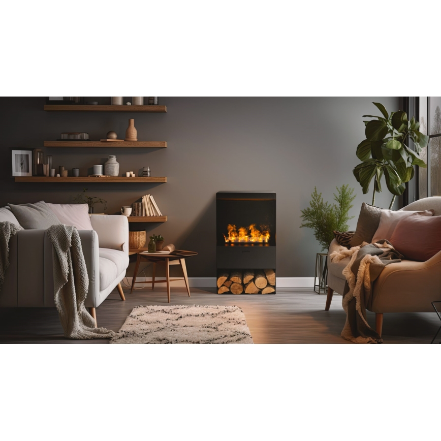 Planika - Камина на водна пара с дистанционно управление 83x48 см 125W/230V черен