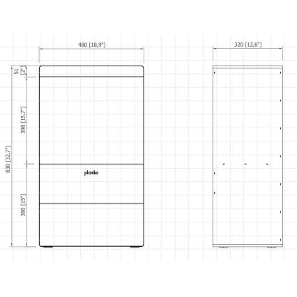 Planika - Камина на водна пара с дистанционно управление 83x48 см 125W/230V черен