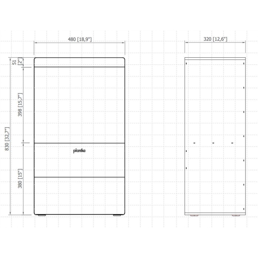 Planika - Камина на водна пара с дистанционно управление 83x48 см 125W/230V черен