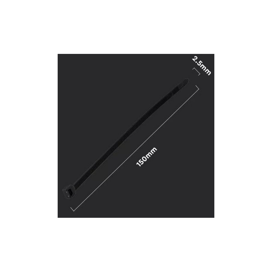 Пластмасови кабелни превръзки 2,5x150мм 100 бр. черни