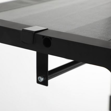 Платнен гардероб за съхранение с рафтове и лост за дрехи MATIS 140x174 cm черен