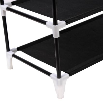 Платнен шкаф за съхранение с рафтове MATIS 58x160 cm черен