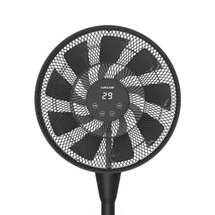 Подов вентилатор 25W/230V 130 cm черен + дистанционно управление