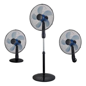 Подов вентилатор 3 в 1, 50 W/230 V, с диаметър 40 см, черен