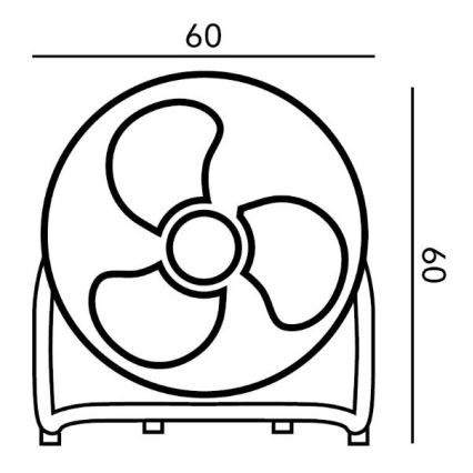 Подов вентилатор VIENTO 100W/230V лъскав хром