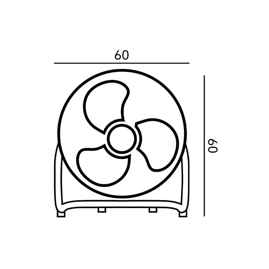 Подов вентилатор VIENTO 100W/230V лъскав хром