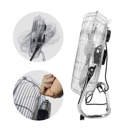 Подов вентилатор VIENTO 200W/230V, лъскав хром