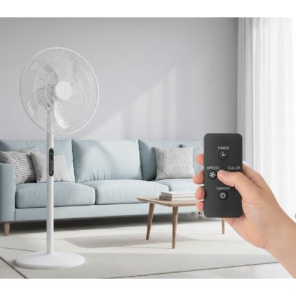 Подов вентилатор VIENTO-R 40W/230V бял + дистанционно управление