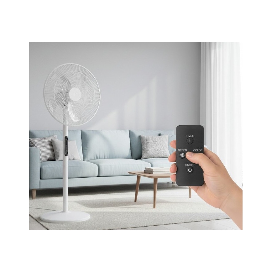 Подов вентилатор VIENTO-R 40W/230V бял + дистанционно управление