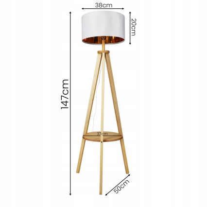 Подова лампа 1xE27/40W/230V бяла