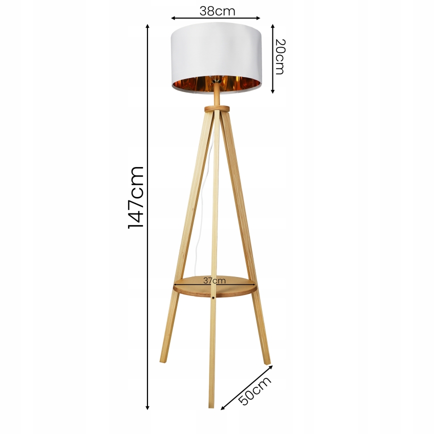 Подова лампа 1xE27/40W/230V бяла