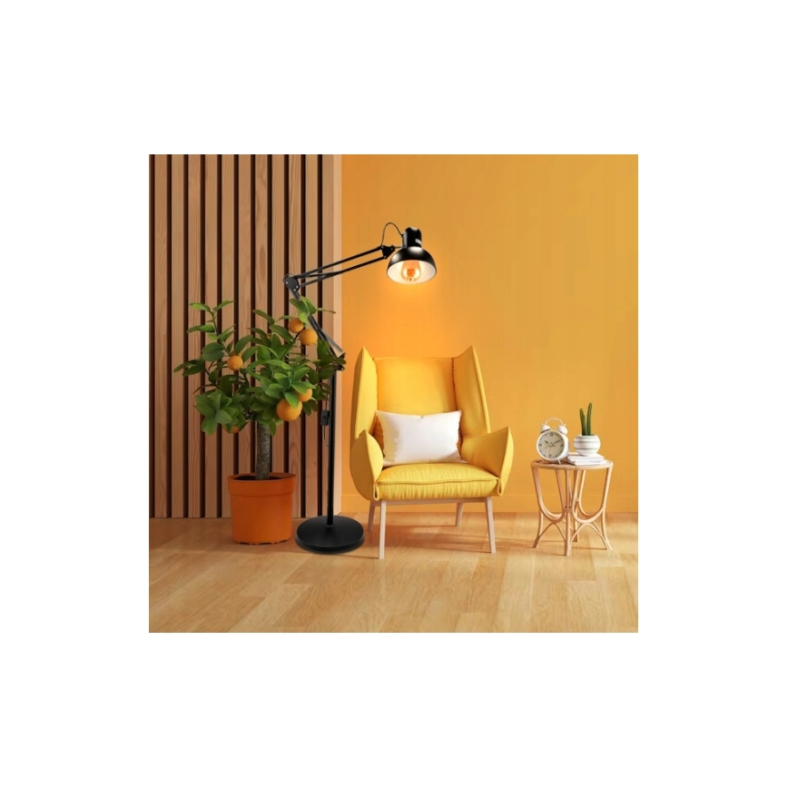 Подова лампа 1xE27/40W/230V черна