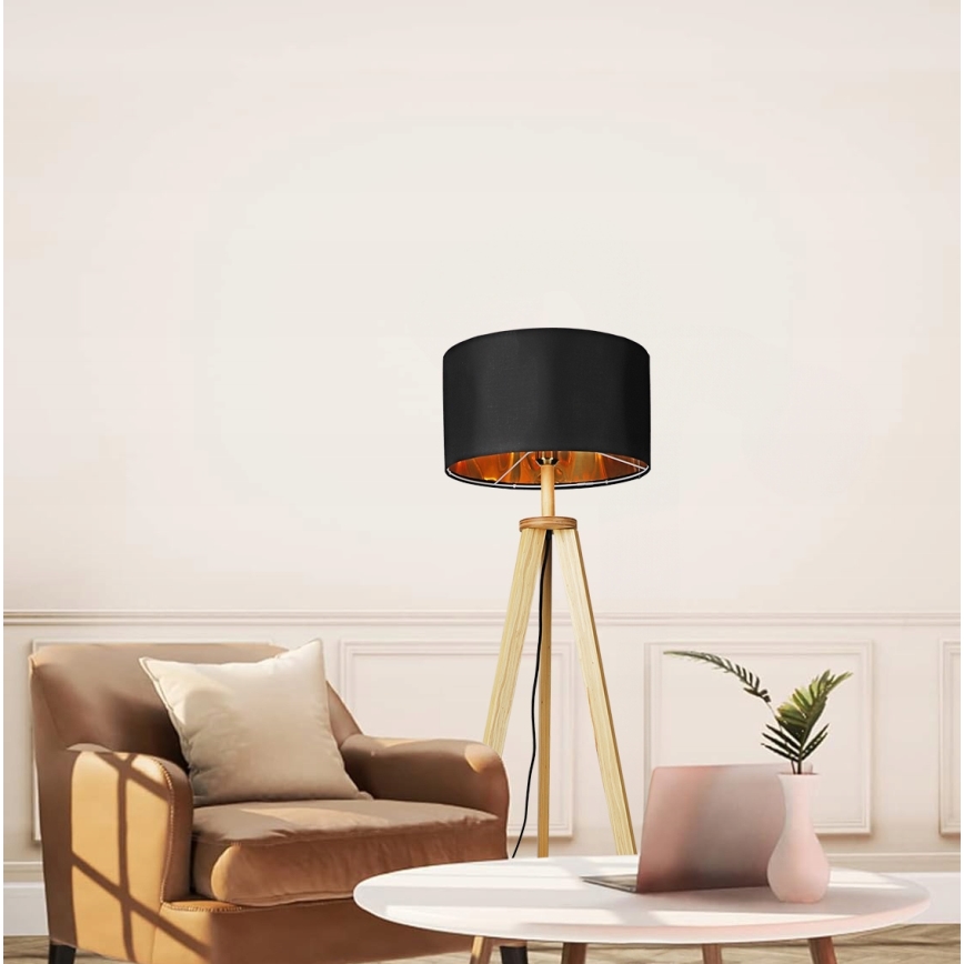 Подова лампа 1xE27/40W/230V черна