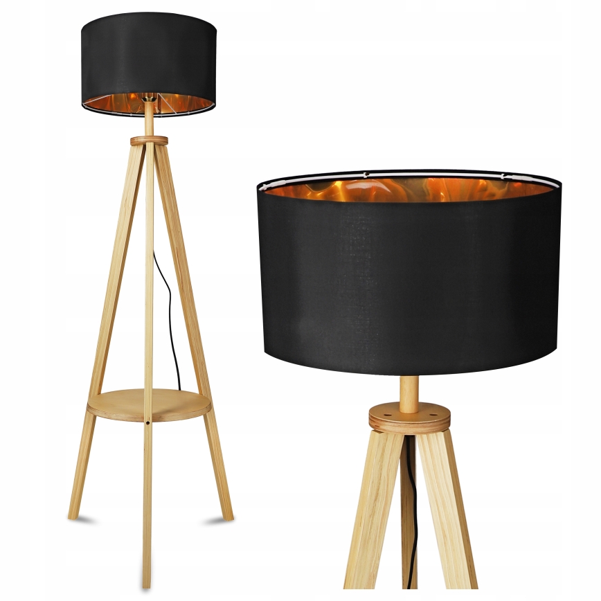 Подова лампа 1xE27/40W/230V черна