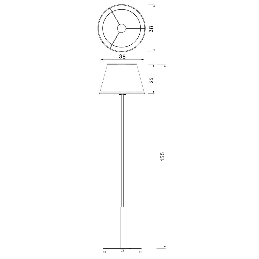 Подова лампа ARDEN 1xE27/15W/230V, бежова