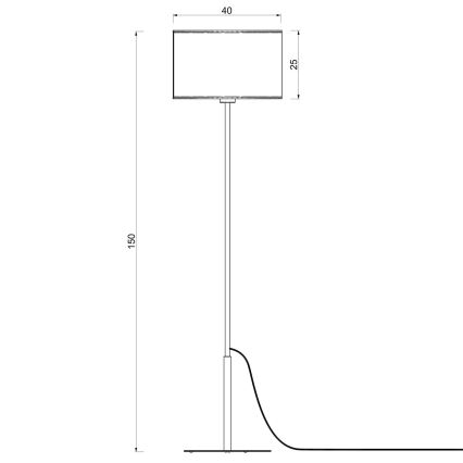 Подова лампа ARDEN 1xE27/15W/230V бежова