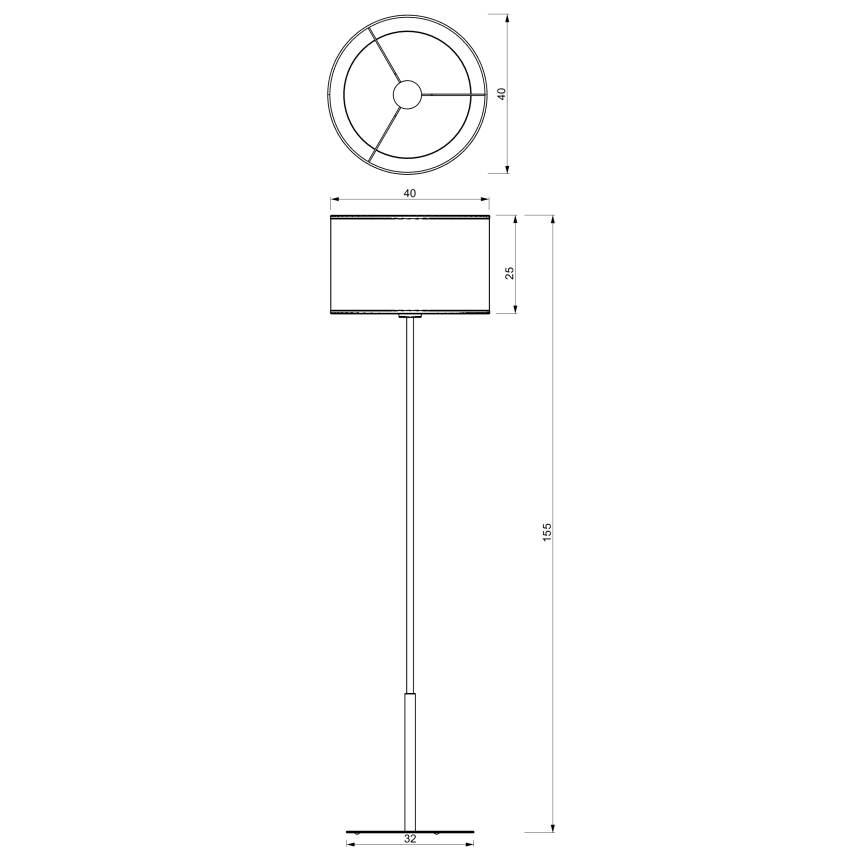 Подова лампа ARDEN 1xE27/15W/230V бежова/кафява