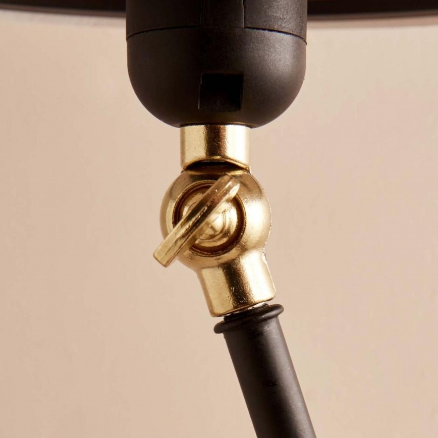 Подова лампа AYD 1xE27/40W/230V черна/бежова