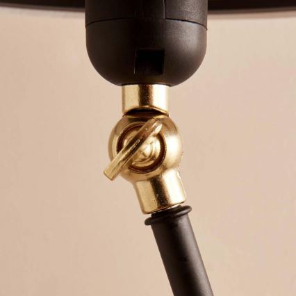 Подова лампа AYD 1xE27/40W/230V черна/кафява