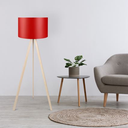 Подова лампа AYD 1xE27/40W/230V червена/бежова