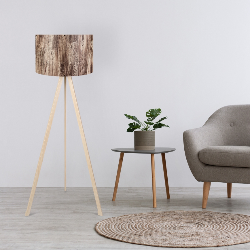 Подова лампа AYD 1xE27/40W/230V кафява/бежова