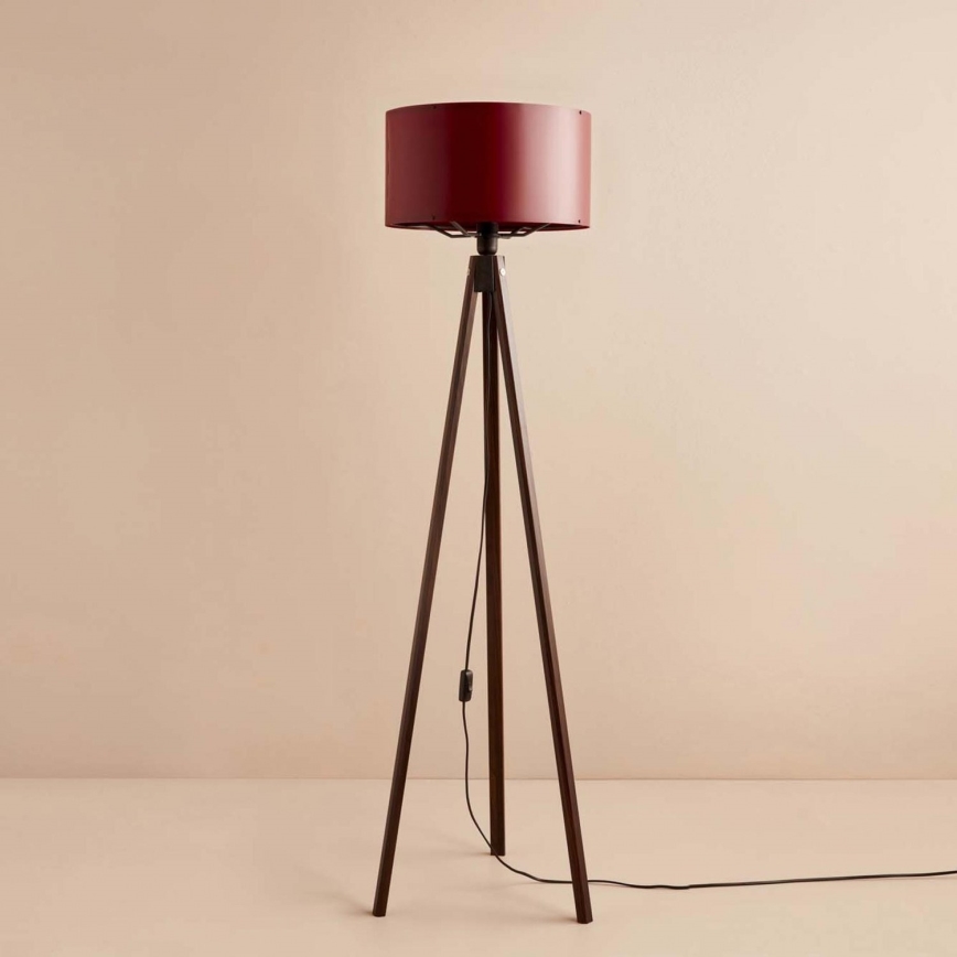 Подова лампа AYD 1xE27/40W/230V кафява/червена