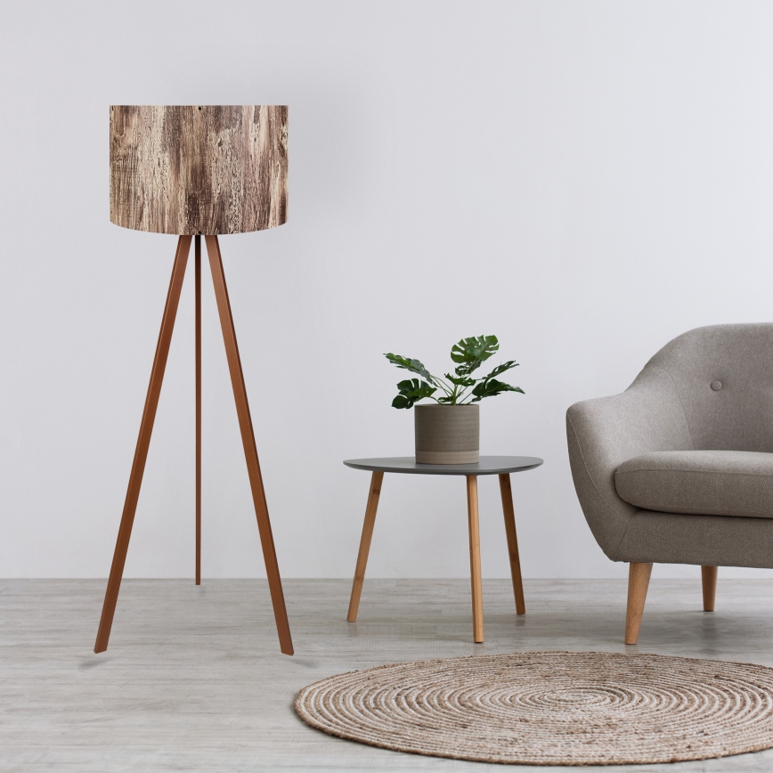 Подова лампа AYD 1xE27/40W/230V кафява