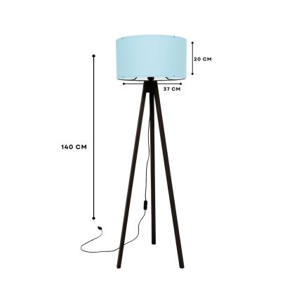 Подова лампа AYD 1xE27/40W/230V кафява/синя