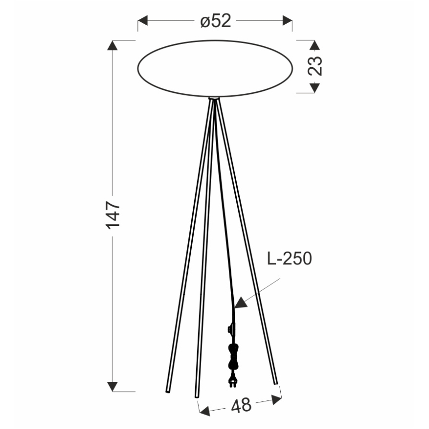 Подова лампа CAFEE 1xE27/40W/230V бежова/черна
