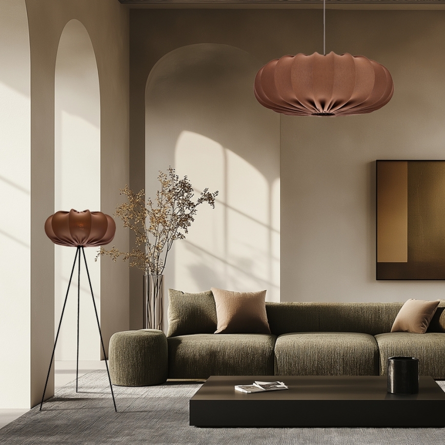 Подова лампа CAFEE 1xE27/40W/230V кафява/черна