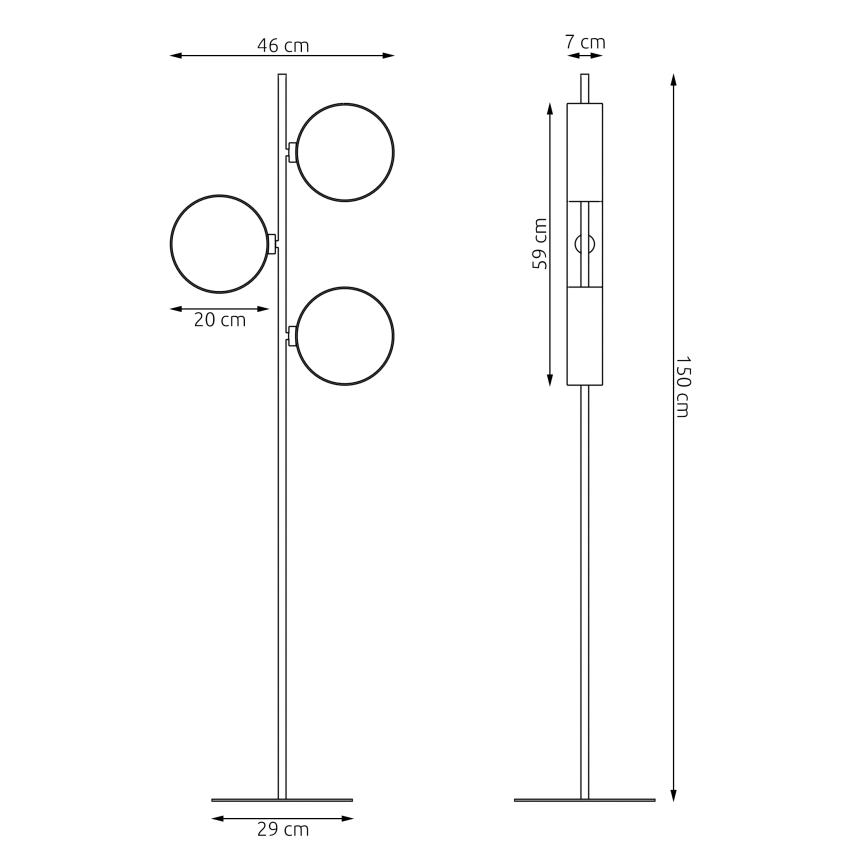 Подова лампа DRUMZ 3xE14/10W/230V бежова