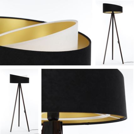 Подова лампа GALAXY 1xE27/60W/230V черна/венге