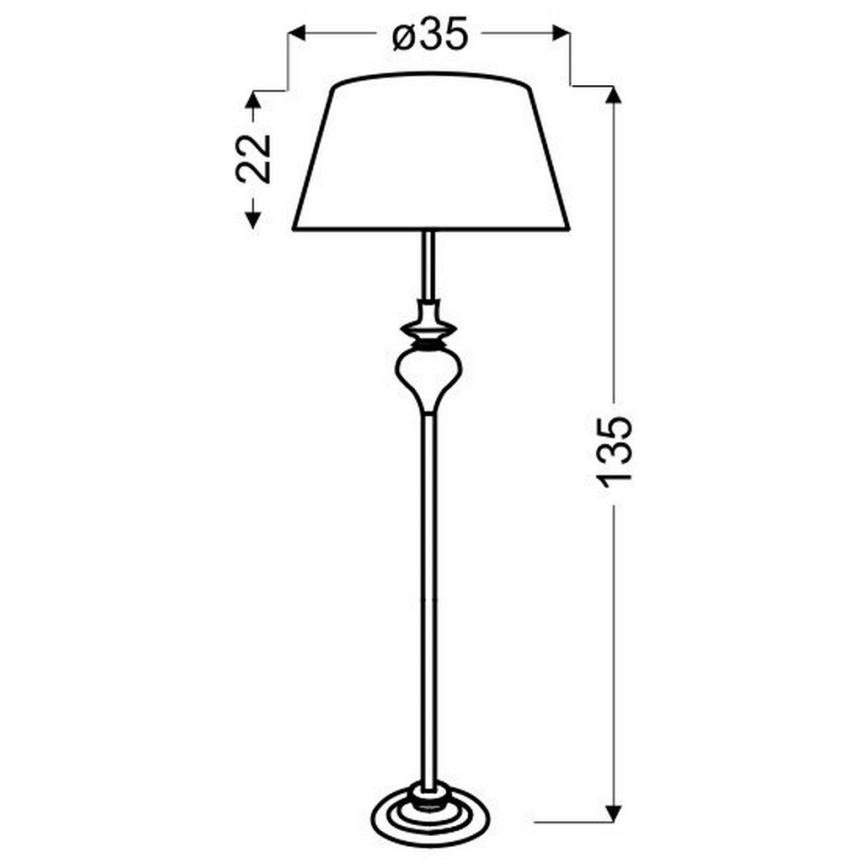 Подова лампа GILLENIA 1xE27/60W/230V черна
