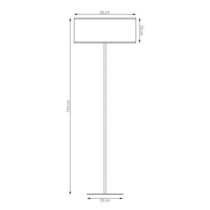 Подова лампа KARBON 1xE27/15W/230V черна/сива