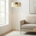 Podова лампа LUX 1xE27/15W/230V бяла/златна