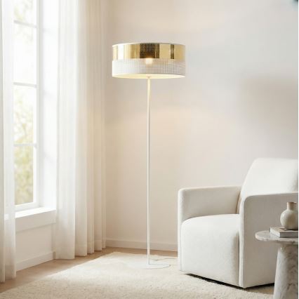 Podова лампа LUX 1xE27/15W/230V бяла/златна
