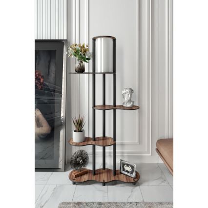 Подова лампа NOTO с полици 1xE27/40W/230V кафява/черна