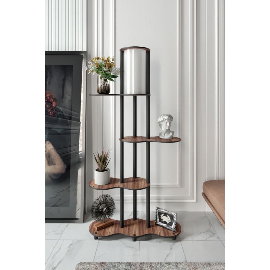 Подова лампа NOTO с полици 1xE27/40W/230V кафява/черна