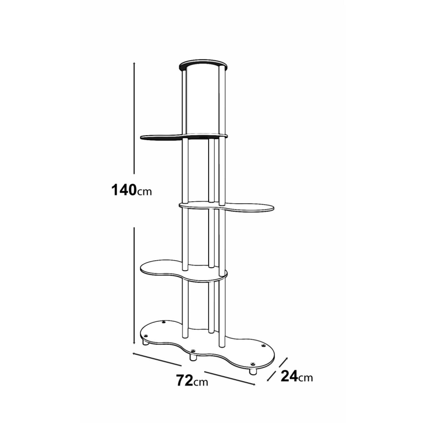 Подова лампа NOTO с полици 1xE27/40W/230V кафява/черна
