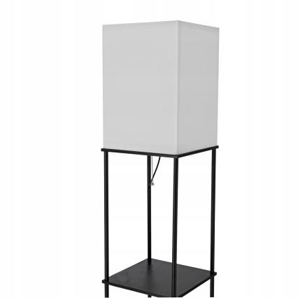 Подова лампа с полици 1xE27/40W/230V черна/бяла