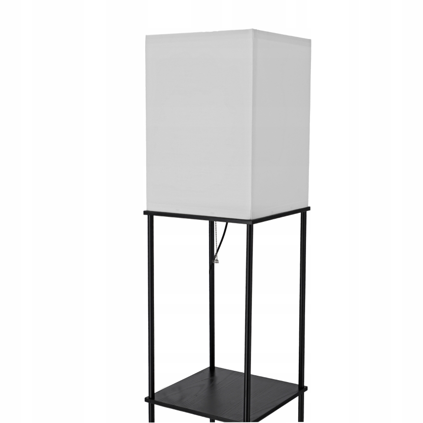 Подова лампа с полици 1xE27/40W/230V черна/бяла