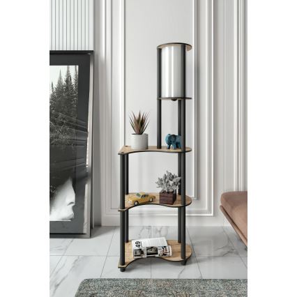 Подова лампа с полици NOTO 1xE27/40W/230V бежова/черна