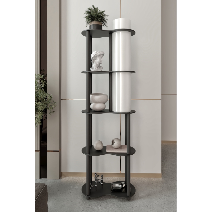 Подова лампа с полици NOTO 1xE27/40W/230V, черна