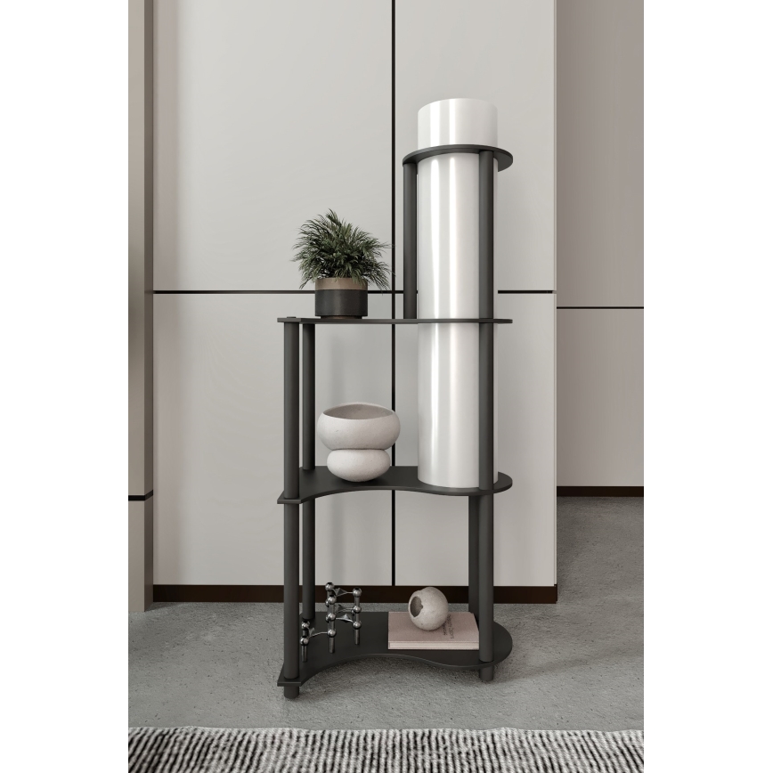 Подова лампа с полици NOTO 1xE27/40W/230V черна