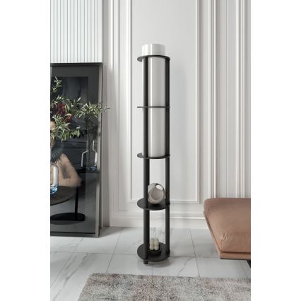 Подова лампа с полици NOTO 1xE27/40W/230V черна