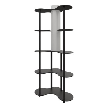 Подова лампа с полици NOTO 1xE27/40W/230V черна